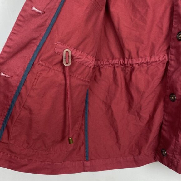 Barbour 6 Saltwater Overshirt Burgundy Red Mulberry Cotton - Picture 10 of 13